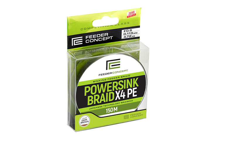 Леска плетеная Feeder Concept Powersink х4 BRAID Dark Brown 150м