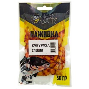 Кукуруза насадочная Наживка натуральная LION BAITS Специи 50гр