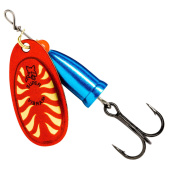 Блесна вращающаяся BLUE FOX Vibrax Long Cast 7,0гр., цв.Red Flake Blue