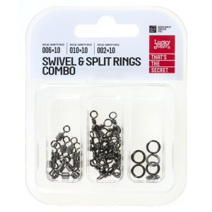 Вертлюги c кольцами заводными. LJ Pro Series SWIVEL & SPLIT RING COMBO Набор 30шт