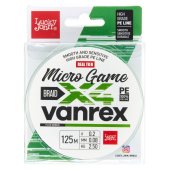 Шнур плет. LJ Vanrex MICRO GAME х4 BRAID Fluo Green 125/008