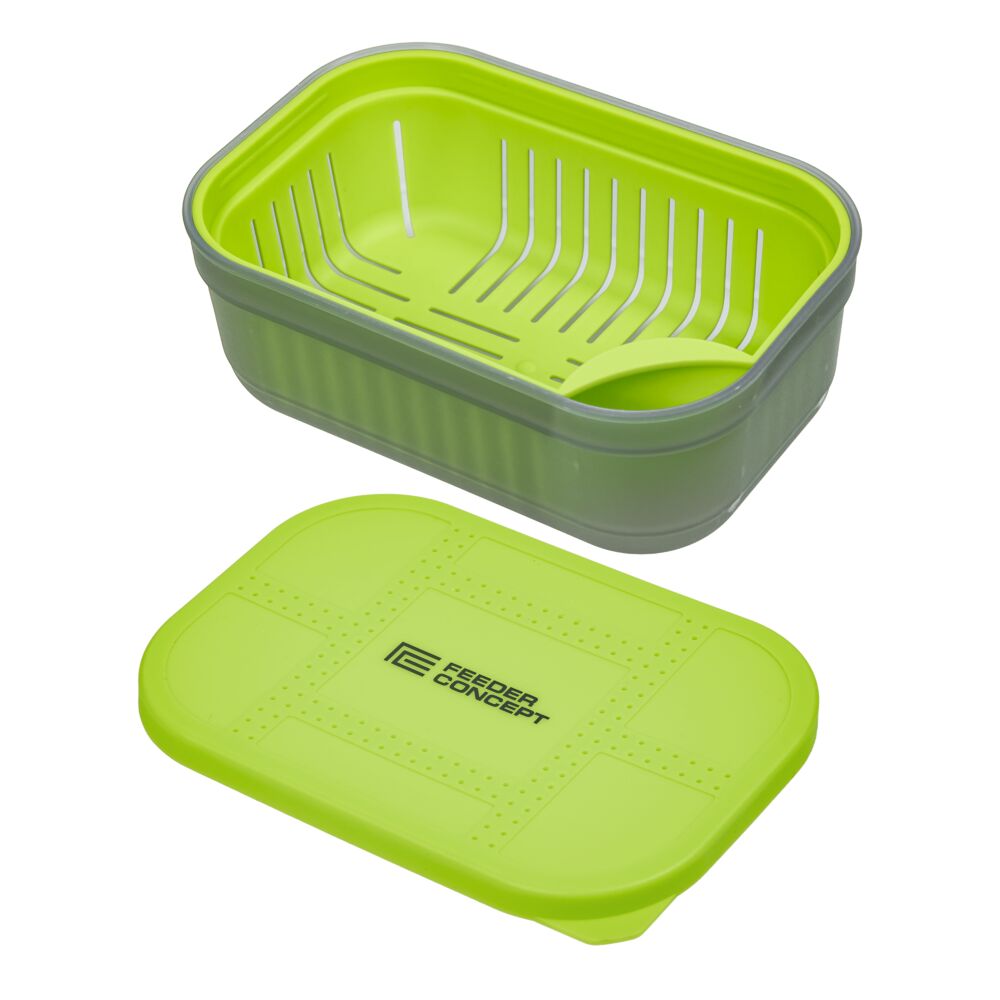 Коробка рыболов. для прикорм. и насад. с вент. крыш. и лот. FC FEEDER BAIT BOX 170×115×65