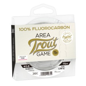 Леска моно. Lucky John FLUOROCARBON AREA TROUT GAME Pink 075/016