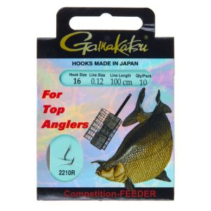 Крючки рыболовные с поводком Gamakatsu 2210R 12 Competition Bream Feeder 100cm (10 шт)