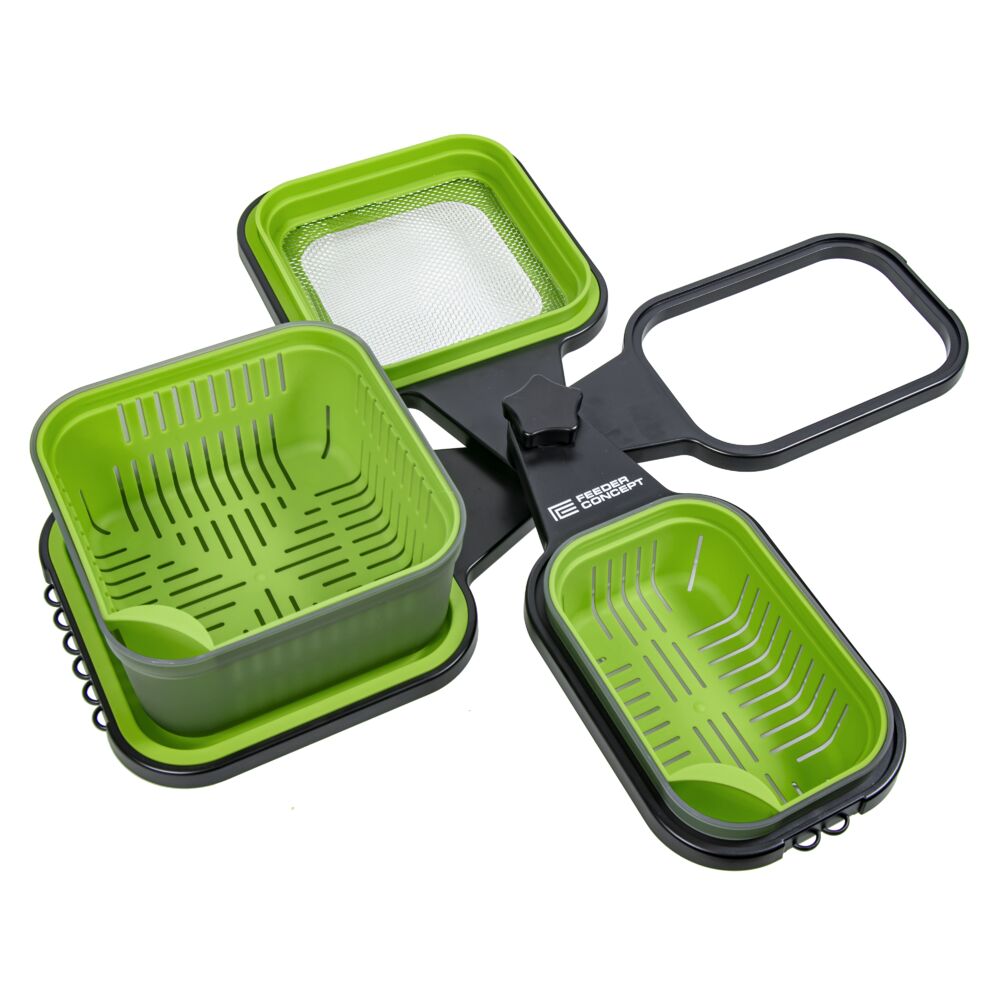 Короб. и аксессуар. рыболов. для прикорм. и насад. с подстав. FC FEEDER BAIT BOX SET 12 предм. набор