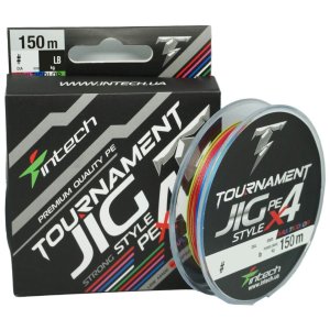 Шнур плетеный Intech Toumament Jig Style PE X4 Multicolor 150м 0.6 4.54кг/10lb