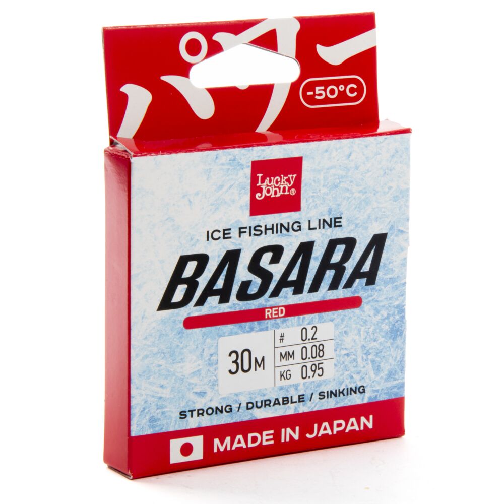 Леска моно. зим. Lucky John BASARA Red 030/008 Леска моно. зим. Lucky John BASARA Red 030/008