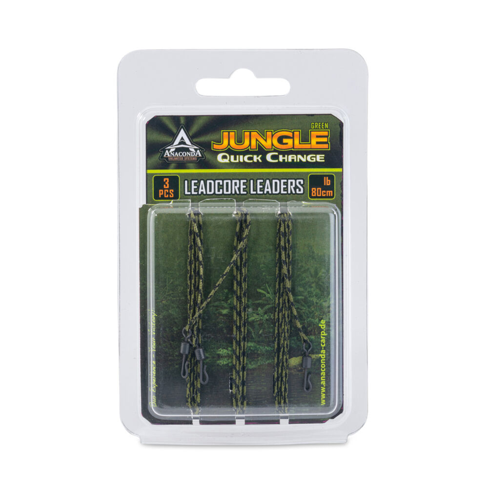 Лидкор ANAC Jungle Green QC Leadcore L. 3pcs/80cm 40lb