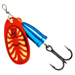 Блесна вращающаяся BLUE FOX Vibrax Long Cast 7,0гр., цв.Red Flake Blue