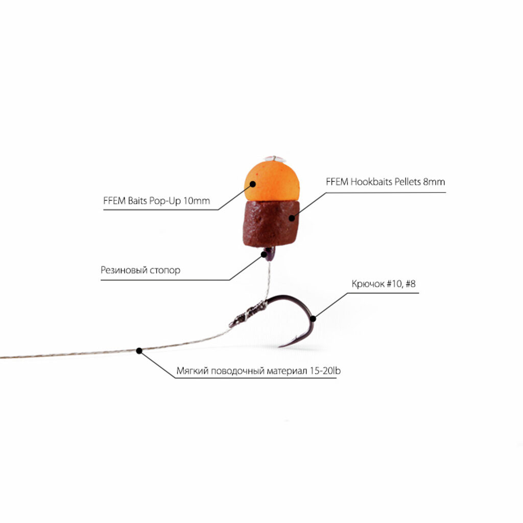 Насадочные бойлы FFEM Pop-Up Tango Squid 10mm Насадочные бойлы FFEM Pop-Up Tango Squid 10mm