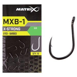 Крючки рыболовные Matrix MXB-1 Size 14 Barbed  Eyed (Black Nickel) 10шт
