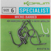 Крючки Korum Xpert Specialist Micro Barbed (10шт) Крючки Korum Xpert Specialist Micro Barbed (10шт)