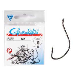 Крючки Gamakatsu F22 HOOKS BLACK разм. 10 25шт.