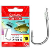 Крючки с поводком Quantum Crypton Feeder hook-to-nylon black nickel 0,18mm 70cm №10 (10pcs)
