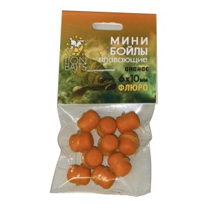 Мини бойлы плавающие Lion Baits ФЛЮРО на резинке 