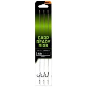 Крючки с поводком Fox Carp Ready Rigs x 3 - Wide Gape size 4 (25lb)