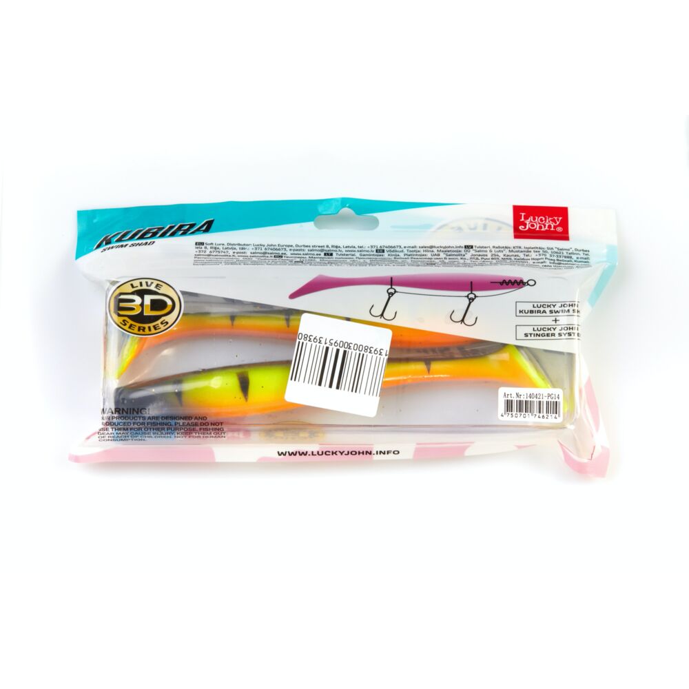Виброхвосты LJ 3D Series KUBIRA SWIM SHAD 7,0in(15,00)/PG14 2шт.