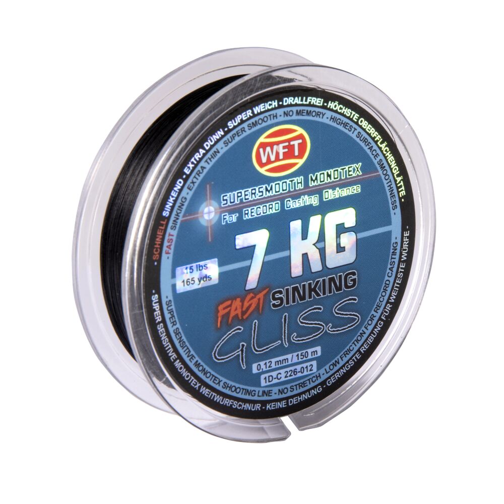 Плетеный шнур WFT GLISS Sinking black 150m 7KG 0,12 Плетеный шнур WFT GLISS Sinking black 150m 7KG 0,12