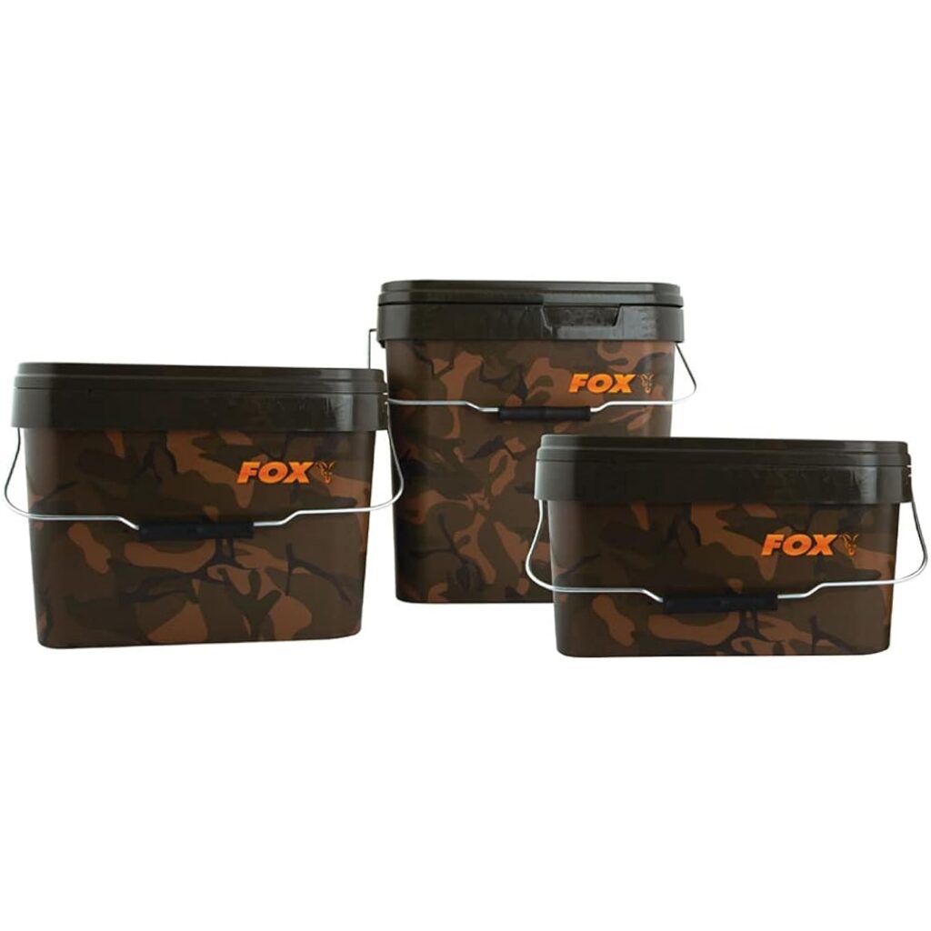 Емкость для прикормки Fox Camo square bucket 5L Емкость для прикормки Fox Camo square bucket 5L