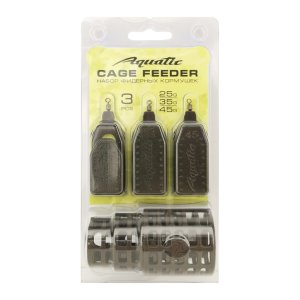 Набор фидерных кормушек Aquatic в блистере CAGE FEEDER 25,35,45 гр. (малая, средняя, большая)