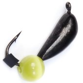 Мормышка вольф. Lucky John ГВОЗДИК с петел. и бисером кошачий глаз 070/024/02