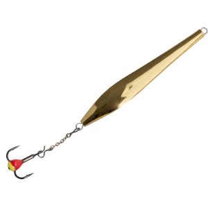 Блесна вертикал. зим. Lucky John DOUBLE BLADE с цеп. и тр. 55мм GC блистер