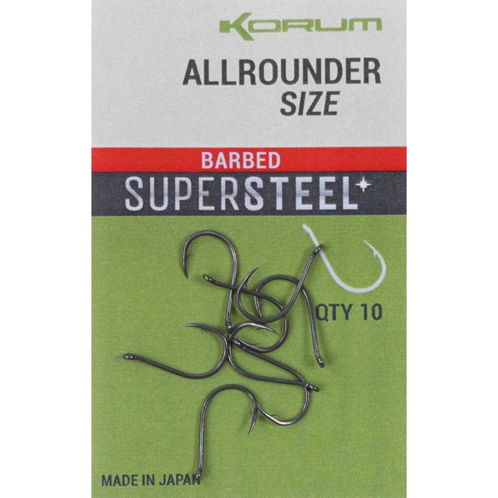 Крючки Korum SUPERSTEEL Allrounder Barbed