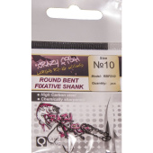 Одинарный крючок Round Bent Fixative Shank 10 15шт. Одинарный крючок Round Bent Fixative Shank 10 15шт.