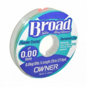 Леска рыболовная Owner BROAD диаметр 0.08 мм, длина 25 м, цвет: Natural Clear