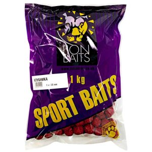 Бойлы Lion Baits Спорт 20мм, Клубника, 1кг