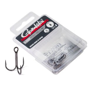 Крючки-тройники Gamakatsu TREBLE 18 SHORT SHANK BLACK разм. 04 6шт.