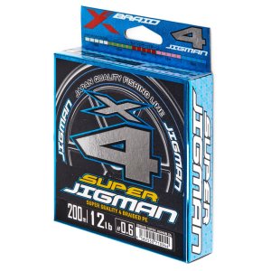 Шнур плетёный YGK X-BRAID SUPER JIGMAN X4 200m, PE 0.6, 0.128mm