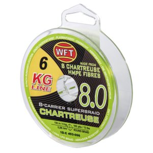 Плетеный шнур WFT KG 8.0 chartreuse 150m 6KG 0,06