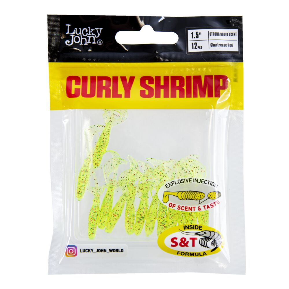 Твистеры съедоб. искусст. LJ Pro Series CURLY SHRIMP 1,5in (03.80)/S15 12шт.