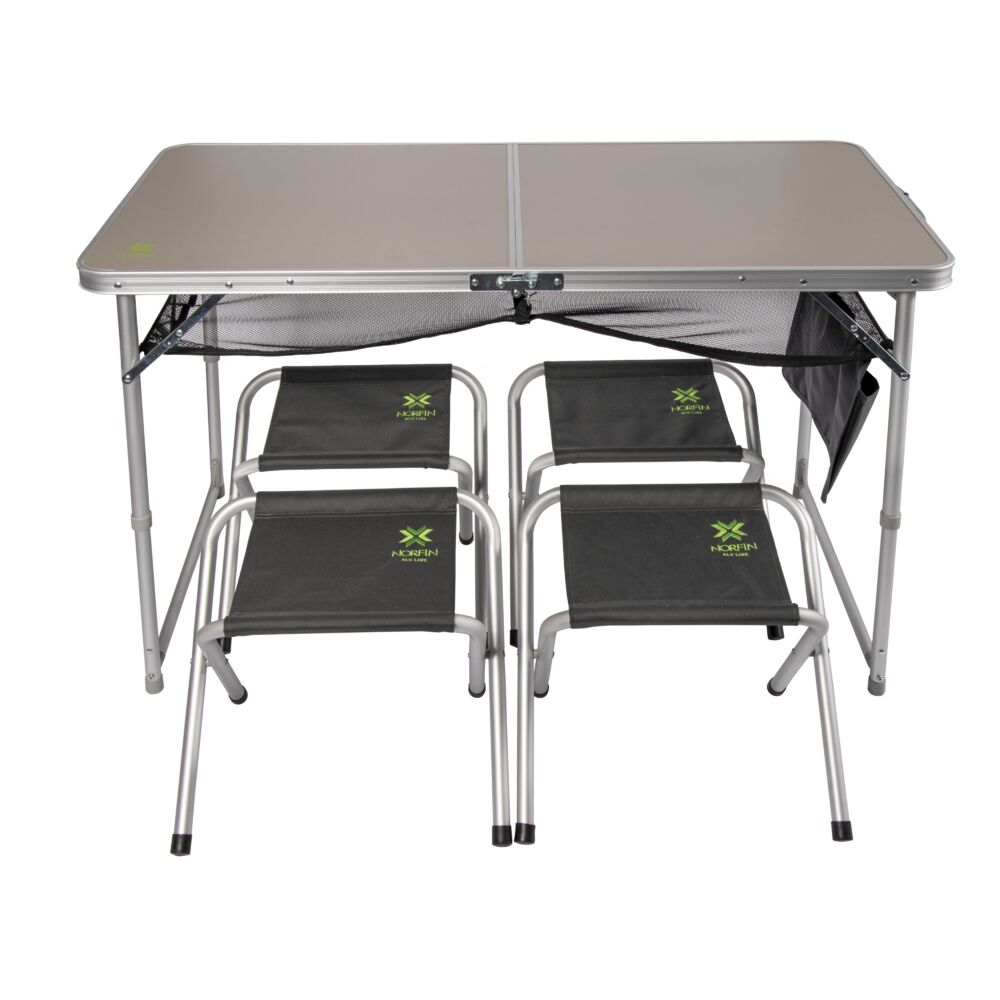 Стол туристический склад. Norfin RUNN NF Alu 120x60 +4 стула набор Стол туристический склад. Norfin RUNN NF Alu 120x60 +4 стула набор