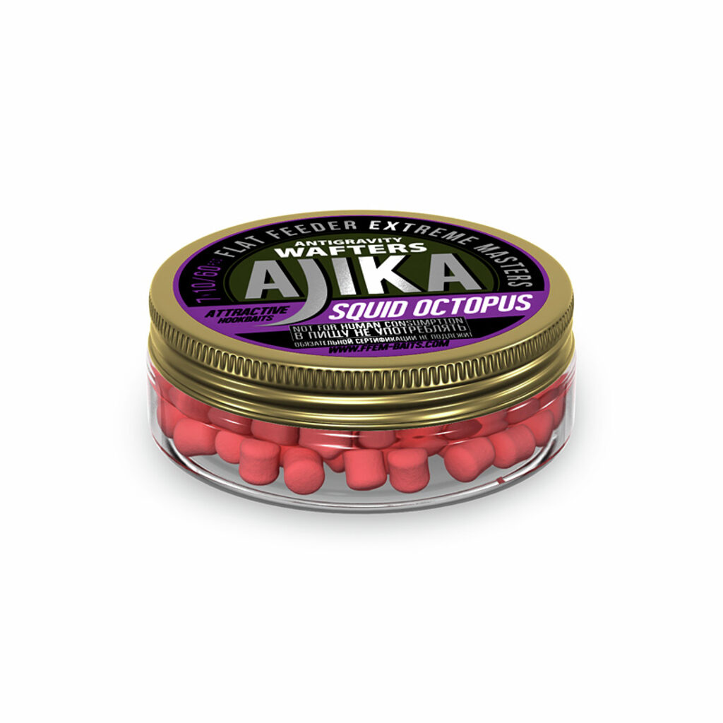 Насадочные бойлы FFEM Ajika Wafters Squid Octopus 7x10 Насадочные бойлы FFEM Ajika Wafters Squid Octopus 7x10