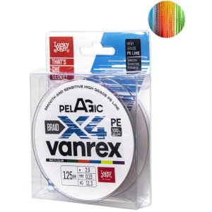 Шнур плетёный Lucky John Vanrex PELAGIC х4 BRAID Multi Color 125/023