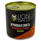 Зерновая смесь LION BAITS Гороховая крошка желтая, 430 мл Зерновая смесь LION BAITS Гороховая крошка желтая, 430 мл