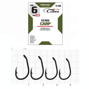 Крючки Cobra CARP MATSUI сер.CC302 разм.001 8шт.