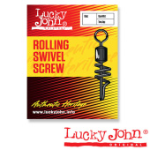 Вертлюги c застеж. Lucky John ROLLING AND SCREW 006 10шт. Вертлюги c застеж. Lucky John ROLLING AND SCREW 006 10шт.