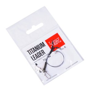 Поводки титановые LJ AFW TITANIUM оснащ. вертл. и застеж. 9кг 25см 2шт