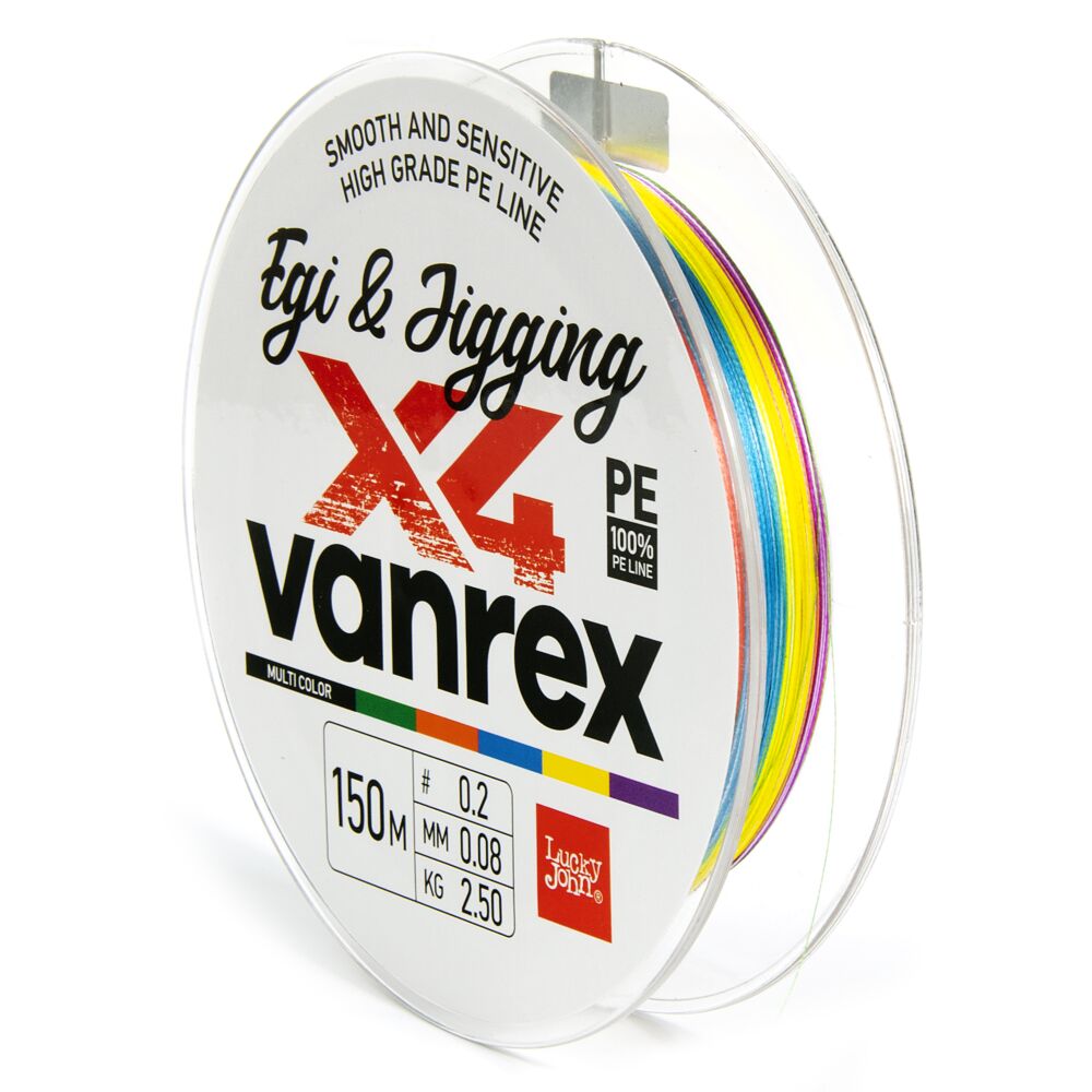 Леска плет. LJ Vanrex EGI & JIGGING х4 BRAID Multi Color 150/008
