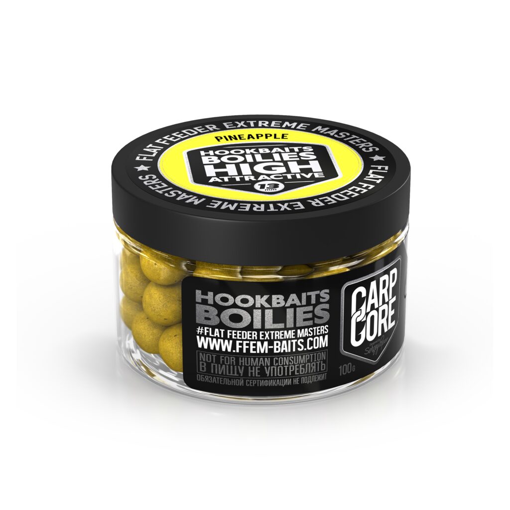 Насадочные бойлы вареные FFEM Hookbaits Boilie Pineapple N-Butyric 13mm