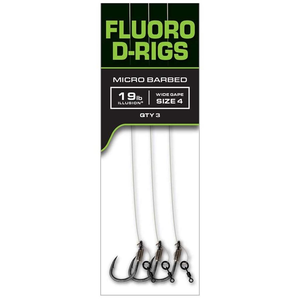 Крючки с поводком Fox Carp Ready Rigs - Fluoro D-Rig - 4 (x3) Крючки с поводком Fox Carp Ready Rigs - Fluoro D-Rig - 4 (x3)