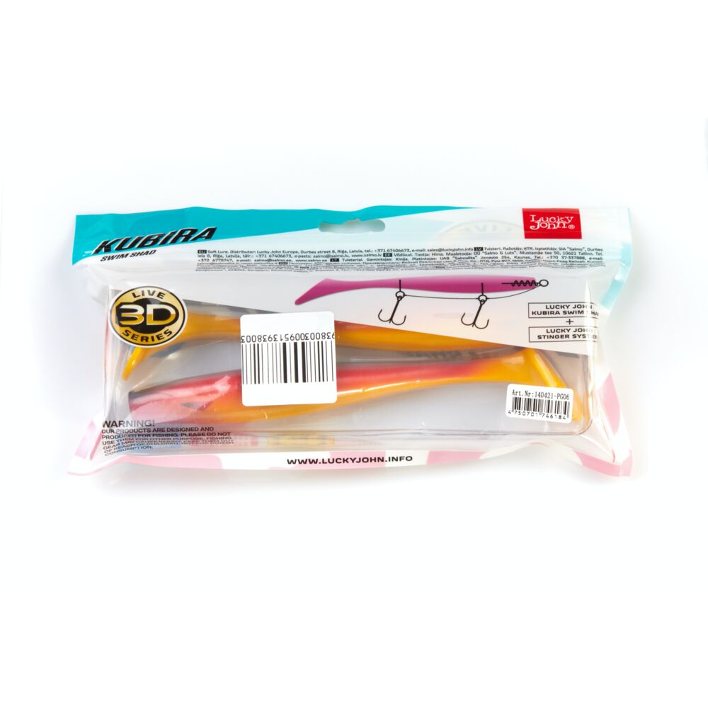 Виброхвосты LJ 3D Series KUBIRA SWIM SHAD 7,0in(15,00)/PG06 2шт.