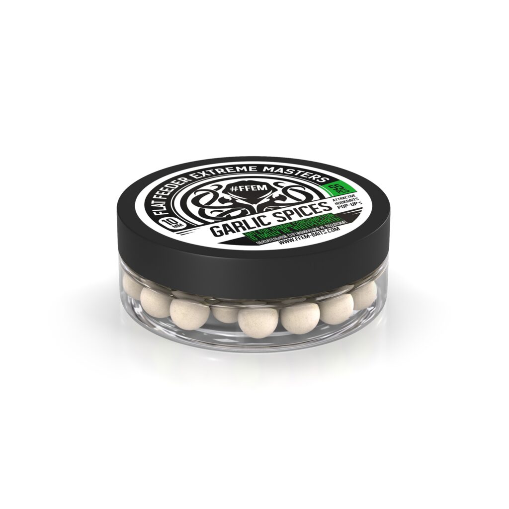 Насадочные бойлы плавающие FFEM Pop-Up Garlic Spices 10mm Насадочные бойлы плавающие FFEM Pop-Up Garlic Spices 10mm