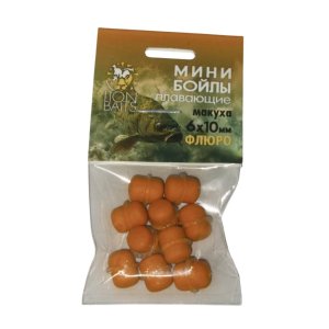 Мини бойлы плавающие Lion Baits ФЛЮРО на резинке 