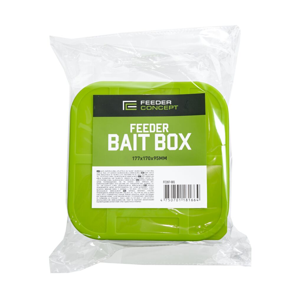 Коробка рыболов. для прикорм. и насад. с крыш. FC FEEDER BAIT BOX 170×170×95