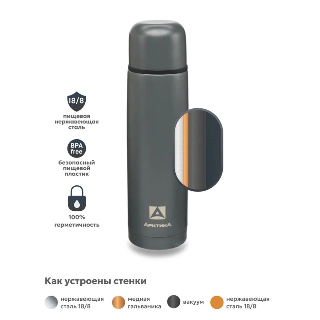 Термос бытовой, вакуумный, питьевой тм 