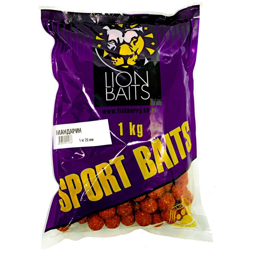 Бойлы тонущие LION BAITS СПОРТ Мандарин 20мм 1кг